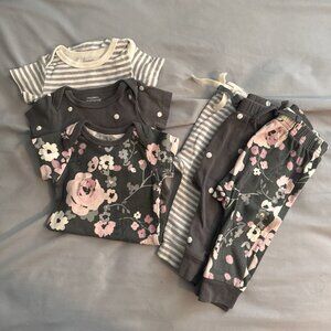 Lot of 3 Outfits 3-6M by Modern Moments by Gerber Baby Girl Matching Set